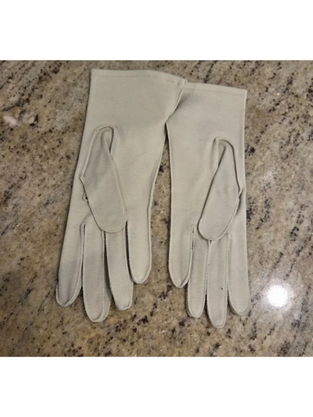 New! Vintage Women's Size S 6.5 Gray Beige Cotton Uniform Formal Gloves